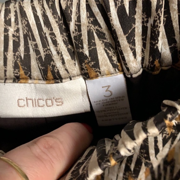 Women’s Chico’s sz 3 Diamond Ikat Pull On Skirt Plus Size - Picture 3 of 7